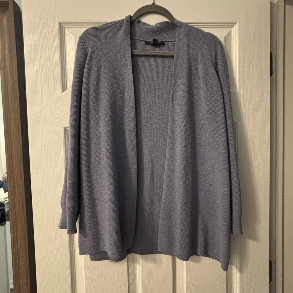 Cyrus Women's Soft Blue Open Cardigan
